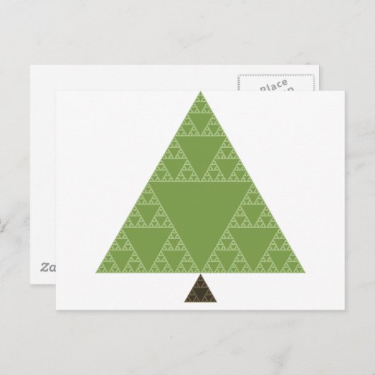 Dreiecksbaum Sierpinski Postkarte (Vorne/Hinten)