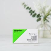 Dreiecksecke - 3D-Effekt - Grün und Weiß Visitenkarte (Stehend Vorderseite)