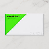 Dreiecksecke - 3D-Effekt - Grün und Weiß Visitenkarte (Rückseite)