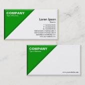 Dreiecksecke - 3D-Effekt - Grün und Weiß Visitenkarte (Vorne/Hinten)