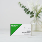 Dreiecksecke - 3D-Effekt - Grün und Weiß Visitenkarte (Stehend Vorderseite)