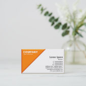 Dreiecksecke - 3D-Effekt - Orange und Weiß Visitenkarte (Stehend Vorderseite)
