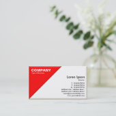 Dreiecksecke - 3D-Effekt - Rot und Weiß Visitenkarte (Stehend Vorderseite)