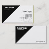 Dreiecksecke - 3D-Effekt - Schwarz/Weiß Visitenkarte (Vorne/Hinten)