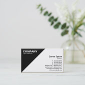 Dreiecksecke - 3D-Effekt - Schwarz/Weiß Visitenkarte (Stehend Vorderseite)