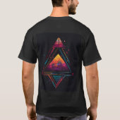 "DreiecksElegance: Moderner geometrischer T - Shir T-Shirt (Rückseite)