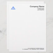 Dreiecksform 02 - Baby Blue Briefbogen (Vorne/Hinten)