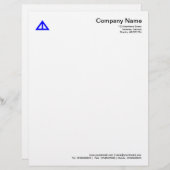 Dreiecksform 02 - Blau Briefkopf (Vorne/Hinten)