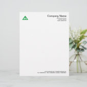 Dreiecksform 02 - Grasgrün Briefbogen (Stehend Vorderseite)