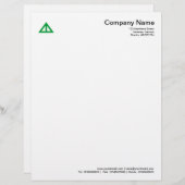 Dreiecksform 02 - Grasgrün Briefbogen (Vorne/Hinten)