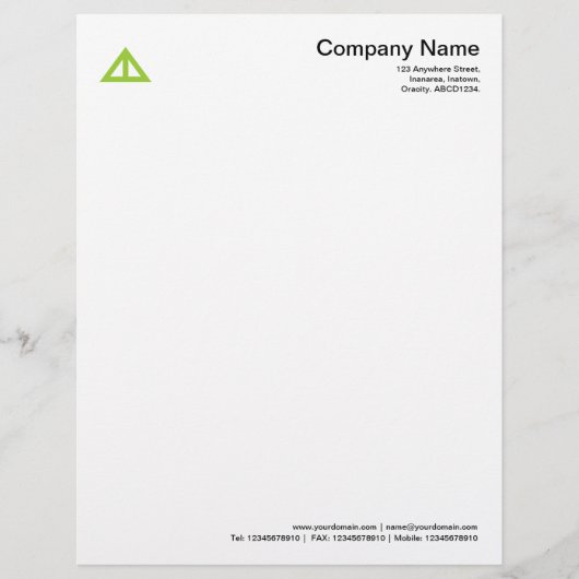 Dreiecksform 02 - Martian Green Briefbogen (Vorderseite)