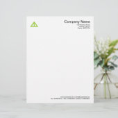 Dreiecksform 02 - Martian Green Briefbogen (Stehend Vorderseite)