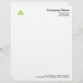 Dreiecksform 02 - Martian Green Briefbogen (Vorne/Hinten)