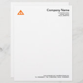 Dreiecksform 02 - Orange Briefkopf (Vorne/Hinten)