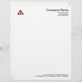 Dreiecksform 02 - Ruby Red Briefbogen (Vorne/Hinten)