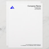 Dreiecksform 03 - Blau Briefbogen (Vorne/Hinten)