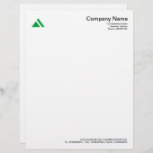 Dreiecksform 03 - Grasgrün Briefbogen (Vorne/Hinten)