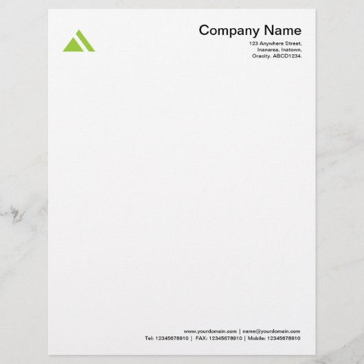 Dreiecksform 03 - Mars Green Briefbogen (Vorderseite)