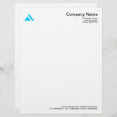 Dreiecksform 03 - Sky Blue Briefkopf (Vorne/Hinten)