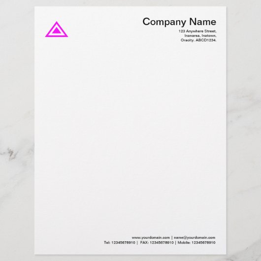 Dreiecksform - Magenta Briefbogen (Vorderseite)