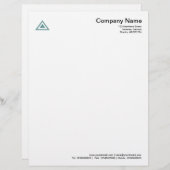 Dreiecksform - Ocean Green Briefbogen (Vorne/Hinten)