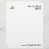 Dreiecksform - Orange Briefkopf (Vorne/Hinten)