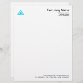 Dreiecksform - Sky Blue Briefbogen (Vorne/Hinten)