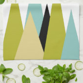 Dreiecksgebirge in grünem Türkisblau Geschirrtuch (Gefaltet)