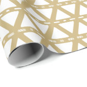 Dreiecksgeometrie des Vintagen Weißgolds Geschenkpapier (Rolleneckpunkt)