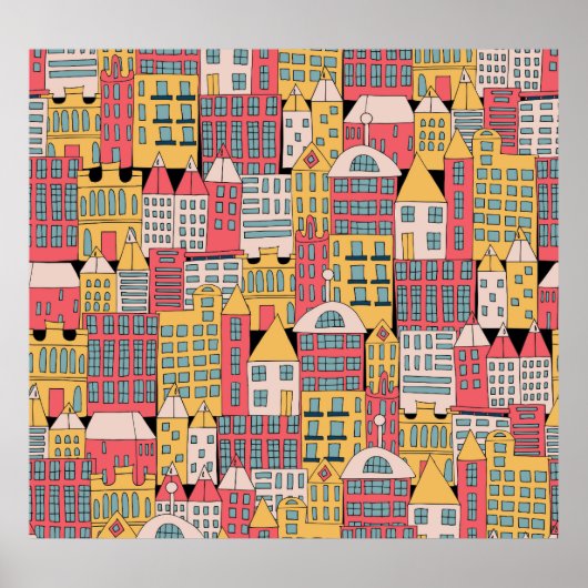 Dreiecksgeometrie: farbiger Abstrakter Hintergrund Poster (Vorne)