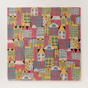 Dreiecksgeometrie: farbiger Abstrakter Hintergrund Puzzle