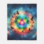 Dreieckskosmische Energie Fleecedecke (Vorderseite)