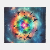 Dreieckskosmische Energie Fleecedecke (Vorderseite (Horizontal))