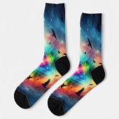 Dreieckskosmische Energie Socken (Linkes Detail)