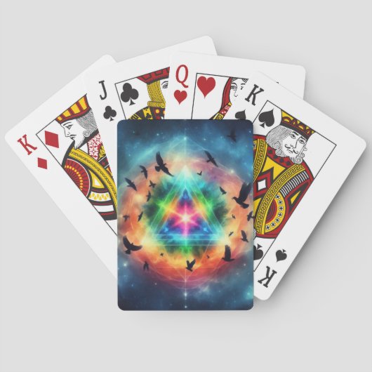 Dreieckskosmische Energie Spielkarten (Rückseite)