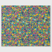 Dreiecksmosaik in blau geschenkpapier (Flach)