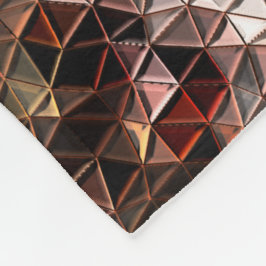 Dreiecksmosaik in Brauntönen mit leichter Relief Fleecedecke