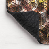 Dreiecksmosaik in Brauntönen mit leichter Relief Mousepad (Ecke)