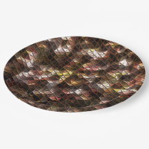 Dreiecksmosaik in Brauntönen mit leichter Relief