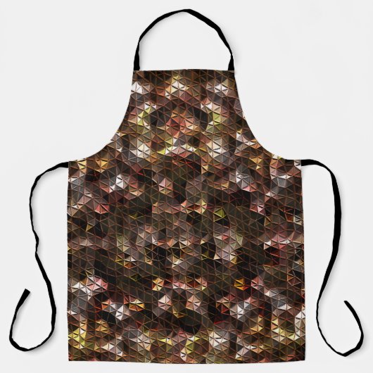 Dreiecksmosaik in Brauntönen mit leichter Relief Schürze (Vorderseite)