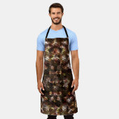 Dreiecksmosaik in Brauntönen mit leichter Relief Schürze (Getragen)