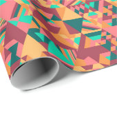 Dreiecksmosaik in Orange Geschenkpapier (Rolleneckpunkt)