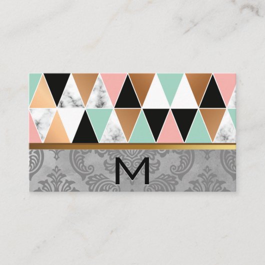 Dreiecksmuster | Damaskus-Hintergrund Visitenkarte (Vorderseite)