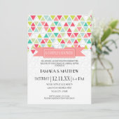 Dreiecksmuster-Dreiecksmuster für Mod Style Einladung (Stehend Vorderseite)