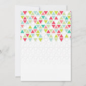 Dreiecksmuster-Dreiecksmuster für Mod Style Einladung (Rückseite)