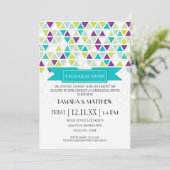 Dreiecksmuster-Dreiecksmuster für Mod Style Einladung (Stehend Vorderseite)