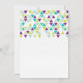 Dreiecksmuster-Dreiecksmuster für Mod Style Einladung (Rückseite)
