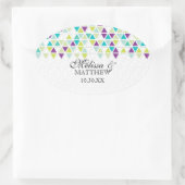 Dreiecksmuster-Dreiecksmuster für Mod Style Ovaler Aufkleber (Tasche)