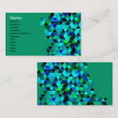 Dreiecksmuster für blaugrüne Technologie Visitenkarte (Vorne/Hinten)
