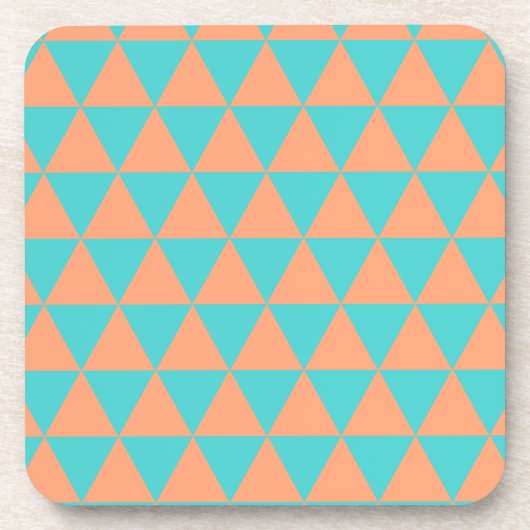 Dreiecksmuster orange und blau getränkeuntersetzer (Vorderseite)